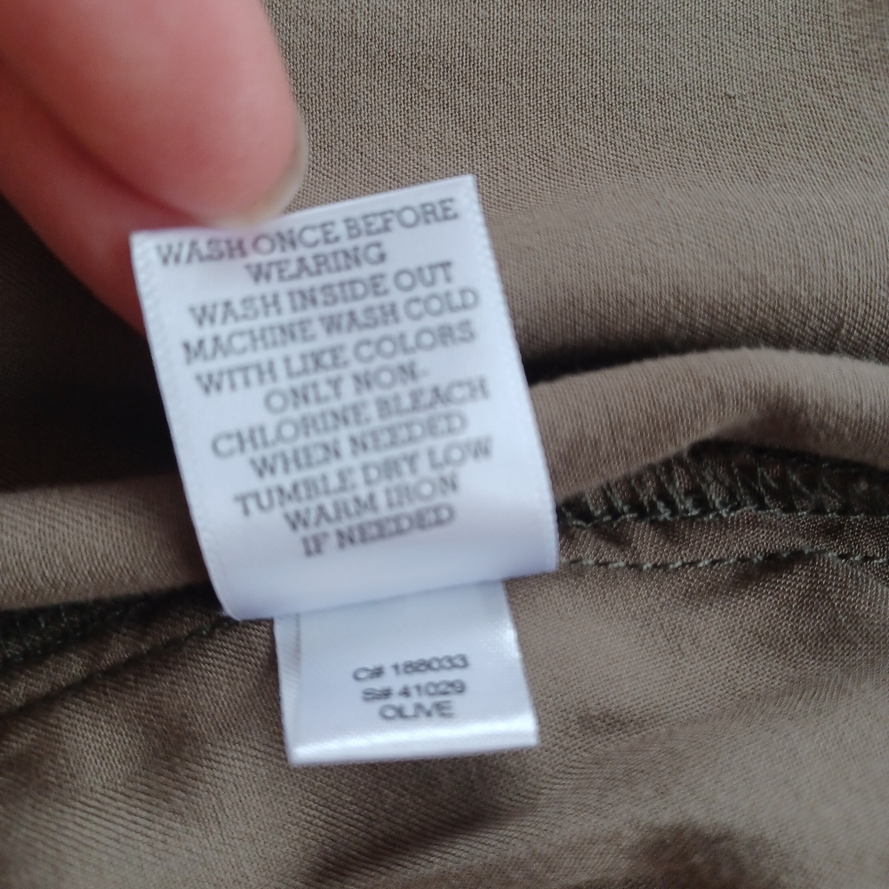 {Altar'd State} Olive Green Drawstring Vest - Picture 6 of 8